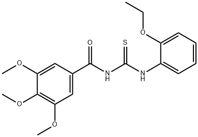 N-{[(2-ethoxyphenyl)amino]carbonothioyl}-3,4,5-trimethoxybenzamide Struktur