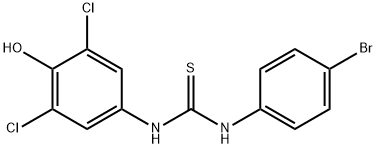 1-(4-bromophenyl)-3-(3,5-dichloro-4-hydroxyphenyl)thiourea Struktur