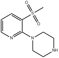 1-[3-(methylsulfonyl)-2-pyridinyl]-Piperazine Struktur