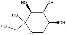 (3S,4R,5S)-2-(hydroxymethyl)oxane-2,3,4,5-tetrol Struktur