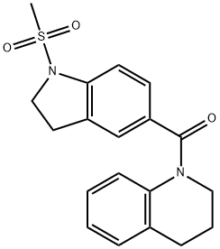 3,4-dihydroquinolin-1(2H)-yl[1-(methylsulfonyl)-2,3-dihydro-1H-indol-5-yl]methanone Struktur