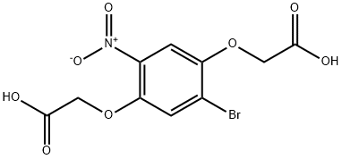 (2-Bromo-4-carboxymethoxy-5-nitro-phenoxy)-acetic acid Struktur