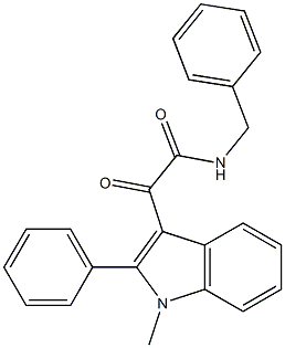 N-benzyl-2-(1-methyl-2-phenyl-1H-indol-3-yl)-2-oxoacetamide Struktur