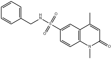 N-benzyl-1,4-dimethyl-2-oxoquinoline-6-sulfonamide Struktur