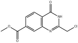 2-(氯甲基)-4-氧代-3,4-二氫喹唑啉-7-羧酸甲酯 結(jié)構(gòu)式