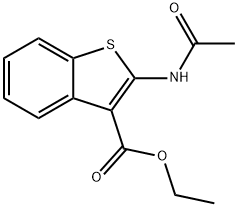 2-Acetylamino-benzo[b]thiophene-3-carboxylic acid ethyl ester Struktur