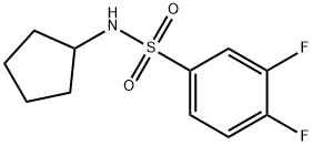 N-Cyclopentyl-3,4-difluorobenzenesulfonamide, 97% Struktur