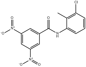 N-(3-Chloro-2-methylphenyl)-3,5-dinitrobenzamide, 97% Struktur