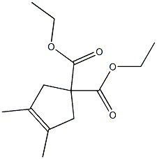 3-Cyclopentene-1,1-dicarboxylic acid, 3,4-dimethyl-, diethyl ester Struktur