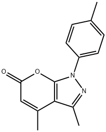 Pyrano[2,3-c]pyrazol-6(1H)-one,3,4-dimethyl-1-(4-methylphenyl)- Struktur