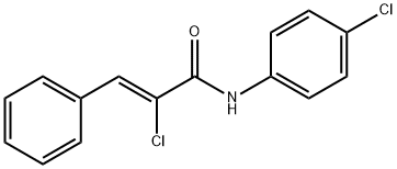 2-chloro-N-(4-chlorophenyl)-3-phenylacrylamide Struktur