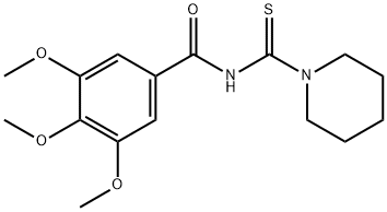 3,4,5-trimethoxy-N-(1-piperidinylcarbonothioyl)benzamide Struktur