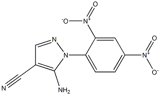 1H-Pyrazole-4-carbonitrile,5-amino-1-(2,4-dinitrophenyl)- Struktur