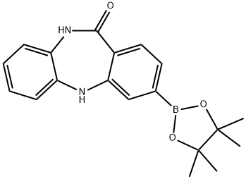 3-(4,4,5,5-tetramethyl-1,3,2-dioxaborolan-2-yl)-5H-dibenzo[b,e][1,4]diazepin-11(10H)-one Struktur