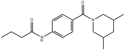 N-[4-(3,5-dimethylpiperidine-1-carbonyl)phenyl]butanamide Struktur