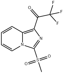 2,2,2-trifluoro-1-[3-(methylsulfonyl)imidazo[1,5-a]pyridin-1-yl]ethanone Struktur