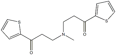 3-[methyl-(3-oxo-3-thiophen-2-ylpropyl)amino]-1-thiophen-2-ylpropan-1-one Struktur