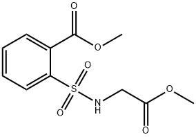 Benzoic acid, 2-[[(2-methoxy-2-oxoethyl)amino]sulfonyl]-, methyl ester Struktur