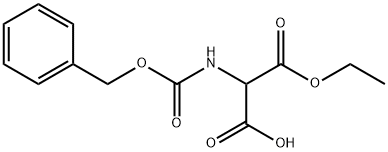 2-(((benzyloxy)carbonyl)amino)-3-ethoxy-3-oxopropanoic acid Struktur