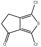 1,3-dichloro-5,6-dihydro-4H-cyclopenta[c]thiophen-4-one Struktur