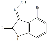 1H-Indole-2,3-dione, 4-bromo-, 3-oxime Struktur