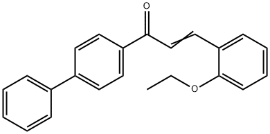 (2E)-1-{[1,1-biphenyl]-4-yl}-3-(2-ethoxyphenyl)prop-2-en-1-one Struktur