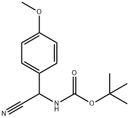 tert-butyl N-[cyano(4-methoxyphenyl)methyl]carbamate Struktur