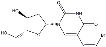 Uridine, 5-(2-bromoethenyl)-2'-deoxy-, (Z)- Struktur