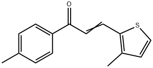 (2E)-1-(4-methylphenyl)-3-(3-methylthiophen-2-yl)prop-2-en-1-one Struktur