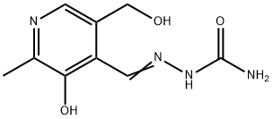 [[(E)-[5-(hydroxymethyl)-2-methyl-3-oxo-pyridin-4-ylidene]methyl]amino]urea Struktur