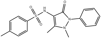 N-(1,5-dimethyl-3-oxo-2-phenyl-2,3-dihydro-1H-pyrazol-4-yl)-4-methylbenzenesulfonamide Struktur