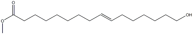 9-Hexadecenoic acid, 16-hydroxy-, methyl ester, (9E)- Struktur