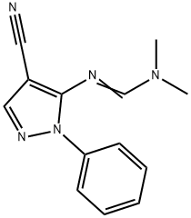 (E)-N-(4-cyano-1-phenyl-1H-pyrazol-5-yl)-N,N-dimethylformimidamide Struktur