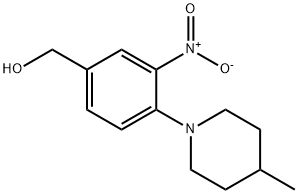 Benzenemethanol, 4-(4-methyl-1-piperidinyl)-3-nitro- Struktur