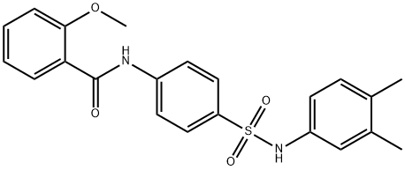 N-(4-{[(3,4-dimethylphenyl)amino]sulfonyl}phenyl)-2-methoxybenzamide Struktur