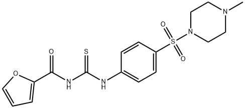 N-[({4-[(4-methyl-1-piperazinyl)sulfonyl]phenyl}amino)carbonothioyl]-2-furamide Struktur