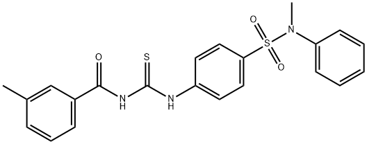 3-methyl-N-{[(4-{[methyl(phenyl)amino]sulfonyl}phenyl)amino]carbonothioyl}benzamide Structure