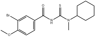 3-bromo-N-[cyclohexyl(methyl)carbamothioyl]-4-methoxybenzamide Struktur