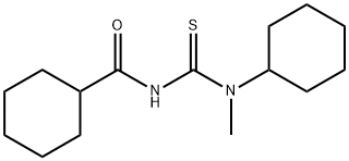 N-{[cyclohexyl(methyl)amino]carbonothioyl}cyclohexanecarboxamide Struktur