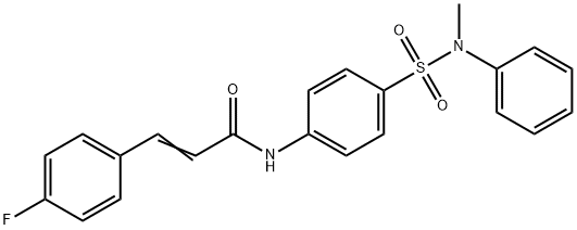 3-(4-fluorophenyl)-N-(4-{[methyl(phenyl)amino]sulfonyl}phenyl)acrylamide Struktur