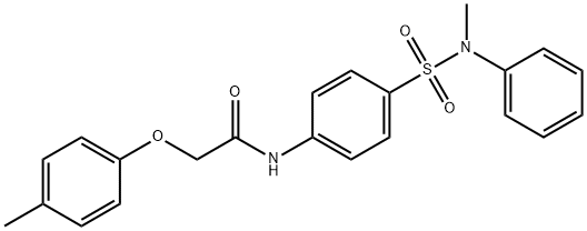 2-(4-methylphenoxy)-N-(4-{[methyl(phenyl)amino]sulfonyl}phenyl)acetamide Struktur