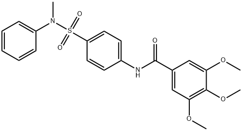 3,4,5-trimethoxy-N-(4-{[methyl(phenyl)amino]sulfonyl}phenyl)benzamide Struktur