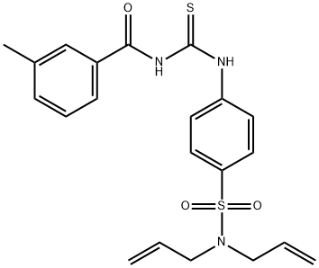 N-[({4-[(diallylamino)sulfonyl]phenyl}amino)carbonothioyl]-3-methylbenzamide Struktur