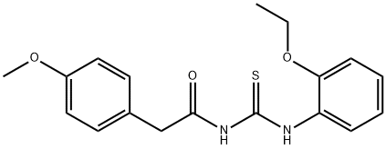 N-{[(2-ethoxyphenyl)amino]carbonothioyl}-2-(4-methoxyphenyl)acetamide Struktur