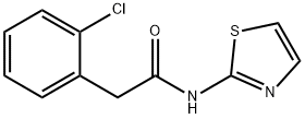 2-(2-chlorophenyl)-N-(1,3-thiazol-2-yl)acetamide Struktur