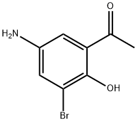 1-(5-Amino-3-bromo-2-hydroxy-phenyl)-ethanone Struktur