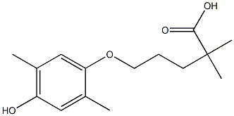 Pentanoic acid, 5-(4-hydroxy-2,5-dimethylphenoxy)-2,2-dimethyl- Struktur