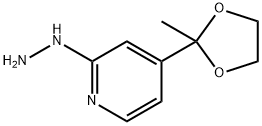 2-HYDRAZINYL-4-(2-METHYL-1,3-DIOXOLAN-2-YL)PYRIDINE Struktur