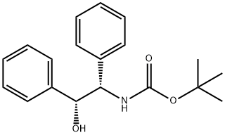 N-[(1S,2R)-2-hydroxy-1,2-diphenylethyl]-Carbamic acid 1,1-dimethylethyl ester Struktur