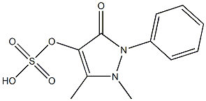 3H-Pyrazol-3-one, 1,2-dihydro-1,5-dimethyl-2-phenyl-4-(sulfooxy)- Struktur